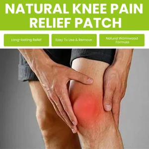 Natural wormwood knee pain relief patch for joint discomfort and soothing body care.