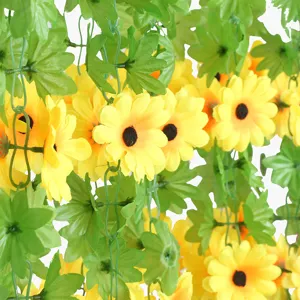 Guirlande de tournesols artificiels pour la décoration de la maison et du balcon