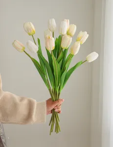Artificial tulip bouquet simulation flowers for home decor table arrangement nice