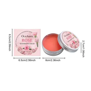 OceAura Crema Deodorante Rosa 30g, estratto vegetale rinfrescante anti-odore a lunga durata.
