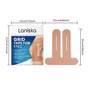 Laniska Sport Kinesiologie Tape für Knie, atmungsaktives Gittertape zur Schmerzlinderung.