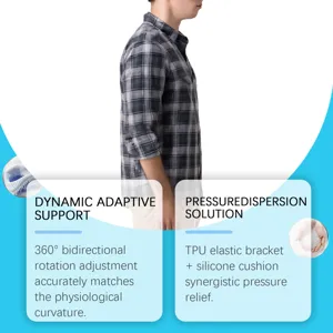 Side view of adjustable neck support brace featuring TPU elastic bracket design.