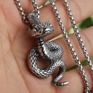 Retro Punk Slang Schedel Hanger 316 Roestvrij Staal Gothic Medusa Sieraden Hanger Zonder Ketting