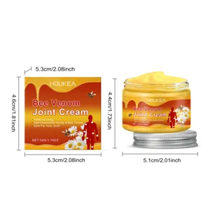 HOUKEA creme de venin d'abeille pour articulation 50g soin hydratant corporel detail