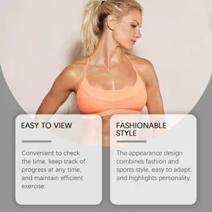 Vista di dettaglio dell'orologio fitness con stile attivo per allenamenti quotidiani.