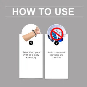Learn how to wear and care for your stylish magnetic bracelet with this clear detail guide.