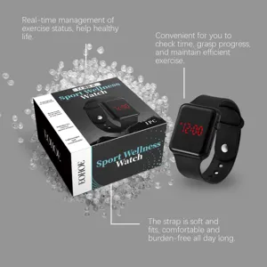 Orologio sportivo digitale EOHOE con cinturino comodo e display LED per il fitness giornaliero.