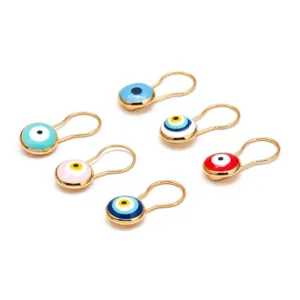 Spilla Vintage Turca Malocchio in Lega Smalto Spilla da Bavero per Uomo Donna Stile Mediterraneo Gioielli Regalo