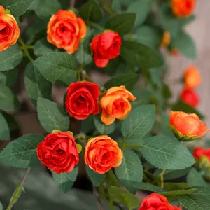 Guirlande de roses artificielles fausses plantes feuilles vertes déco pour maison