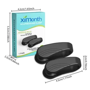 Ximonth morsetto per agopressione portatile per mano vista di dettaglio con dimensioni.