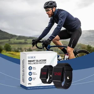 EOHOE Smart Watch per la Salute Monitoraggio del Glucosio e della Pressione Sanguigna Orologio Sportivo Cinturino in Silicone Display LED Digitale