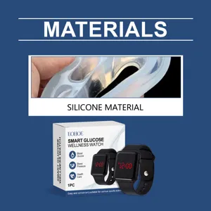 Vista dettagliata del cinturino in silicone per lo smartwatch EOHOE Smart Glucose.