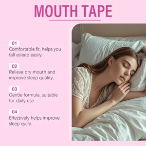 Breathable anti snoring mouth tape for quiet night sleep detail view comfortable fit