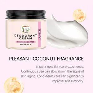 Primo piano dettagliato della consistenza liscia e morbida della crema deodorante.