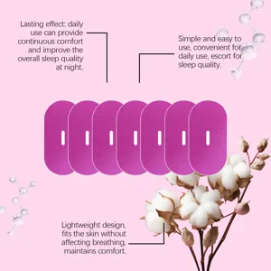 Breathable sleep strips feature a lightweight design and central hole for comfortable night rest.