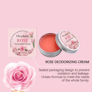 OceAura Crema Deodorante Rosa 30g Profumo Lunga Durata Cura Del Corpo Fresca Unisex