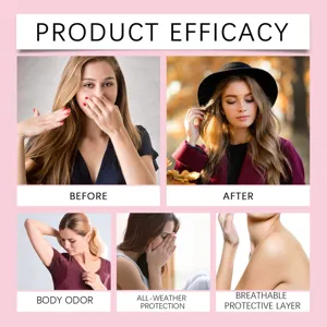OceAura crema deodorante rosa dettaglio efficacia con confronto prima dopo e protezione.