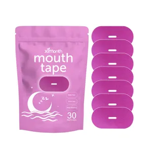 Anti-snoring mouth tape for better sleep, pink packaging main product view showing 30 patches.