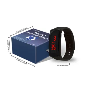 EOHOE digital sports watch with packaging box, lightweight fitness wristband for daily running.
