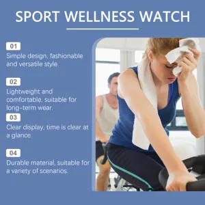 Detail view of sports wellness watch showcasing lightweight design and clear fitness display.