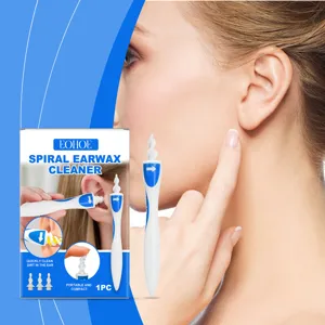 Nettoyeur de cérumen spiral portable outil de cure-oreille en plastique pour l'hygiène