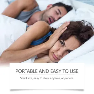 Dettaglio tappi per orecchie da sonno antirumore con design portatile e facile da riporre.