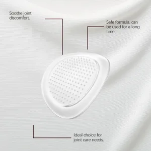 Transparent silicone joint care patch detail shot, soft texture for daily knee and joint comfort.