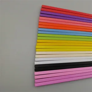 Colorful melamine children chopsticks detail shot, 18cm tableware display for kids dining.