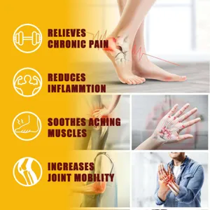 Joint relief spray for muscle ache, knee and back pain care, effective efficacy detail.