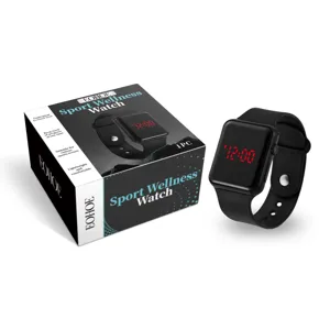 Orologio sportivo e benessere EOHOE con display digitale LED e comodo cinturino per l'uso.