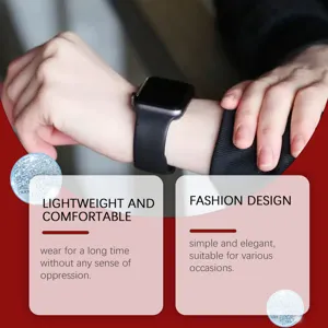 Lightweight comfortable smartwatch with sleek black silicone strap for daily sports and wear.
