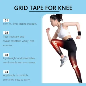 Atmungsaktives Sport Knie Tape elastische Bandage Gelenkunterstuetzung Fitness Laufband