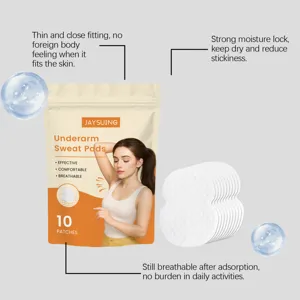 JAYSUING proteges-sudation aisselles 10 pcs, coussinets anti-sueur respirants fins pour l'ete.