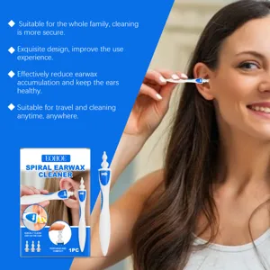 Nettoyeur de cérumen spiral en silicone cure-oreilles portable outil de nettoyage des oreilles sûr