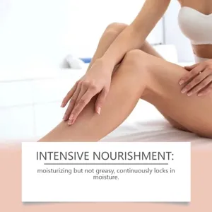 Close-up of smooth skin showing intensive nourishment moisturizing body oil effects.