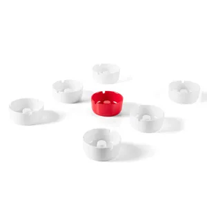 Rundes Melamin Aschenbecher Set, einfarbig modernes Raucherzubehör für Haus und Büro.