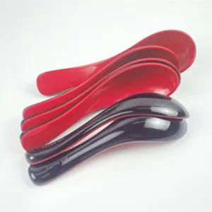 Melamine soup spoons two-color plastic spoons children dinnerware table spoon set