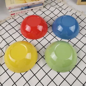 Melamine salad bowls set, colorful plastic bowls for kitchen and kids dining use.