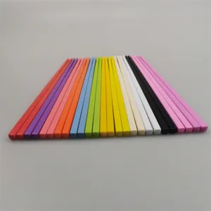 Colorful melamine children chopsticks detail, 18cm lightweight tableware set for daily use.