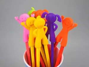 Colorful melamine children's chopsticks with cute cartoon figures 18cm