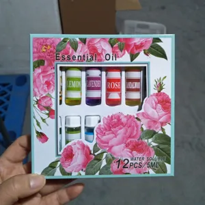 Set de 12 aceites esenciales solubles en agua de 5ml para humidificador aromaterapia fragancia