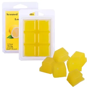 Lemon scented wax melts 2.5oz hand poured soy wax cubes for warmers aromatherapy fragrance home decor