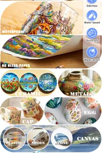 Double-ended acrylic marker pens set for rock painting, canvas, ceramic, mug, and DIY art crafts.