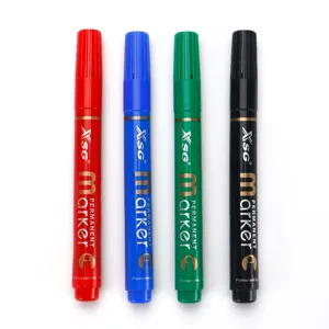 4 Pack Permanent Marker Pens Oil-Based Waterproof Marker Set Multi-Color Main View