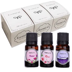 Ensemble d'huiles essentielles solubles dans l'eau 10ml pour humidificateur diffuseur 3 flacons.