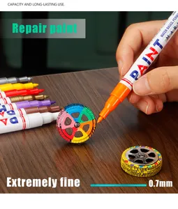 Set de rotuladores de pintura 0.7mm para colorear modelos y retoques, marcador fino.