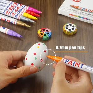Rotuladores de pintura a base de agua punta fina 0.7mm para manualidades en madera, vidrio y cerámica.