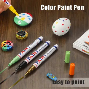 set de 0.7mm rotuladores de pintura acrílica impermeables coloridos para rocas y modelos