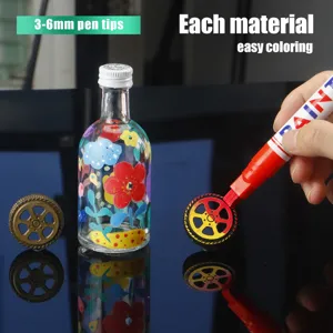 Marqueur de peinture a l'huile 6mm pour retouche auto et loisirs, impermeable et durable.