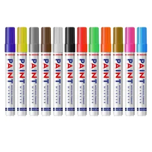 Lot de 12 marqueurs de peinture permanents imperméables à l'huile pour retouche auto et loisirs